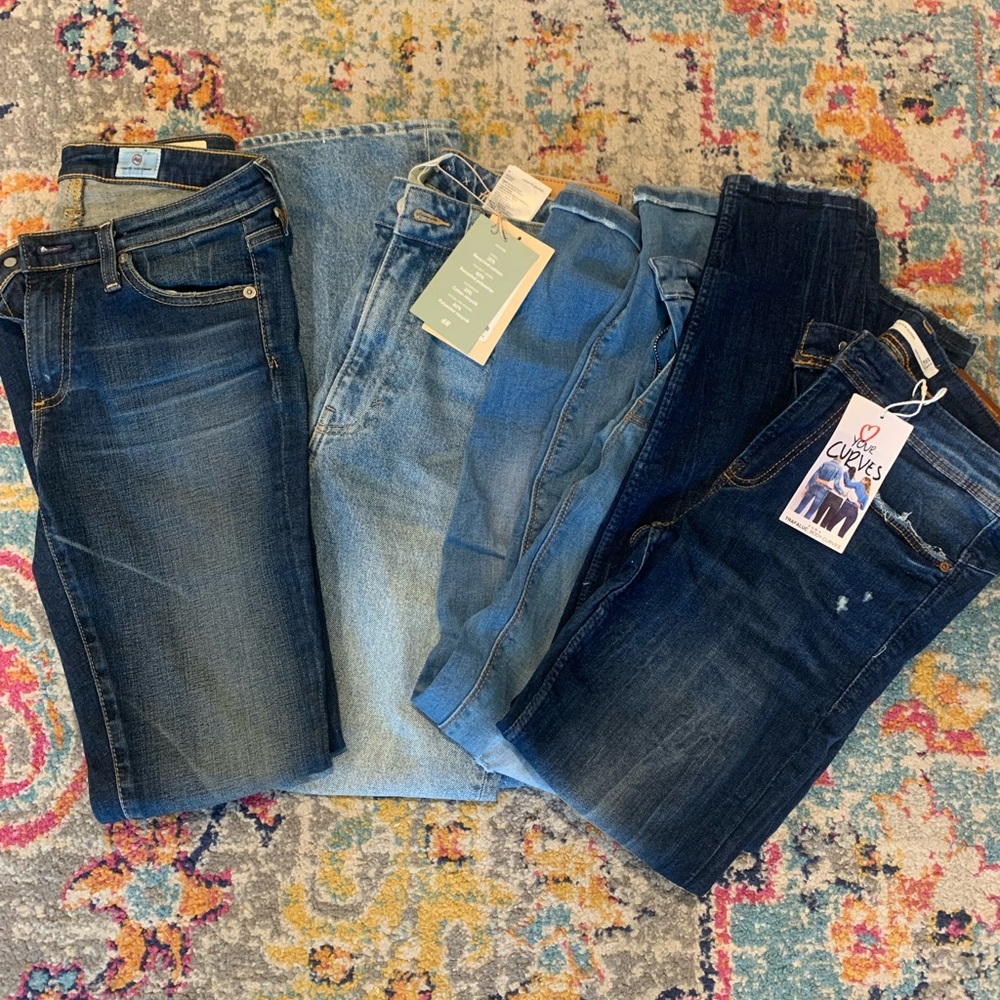 Set of 4 Designer Jeans - AG, Zara, HM Brock Collection